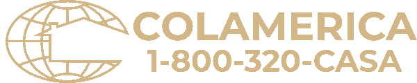 Logo colamerica international - real state inmobiliaria desktop dorado